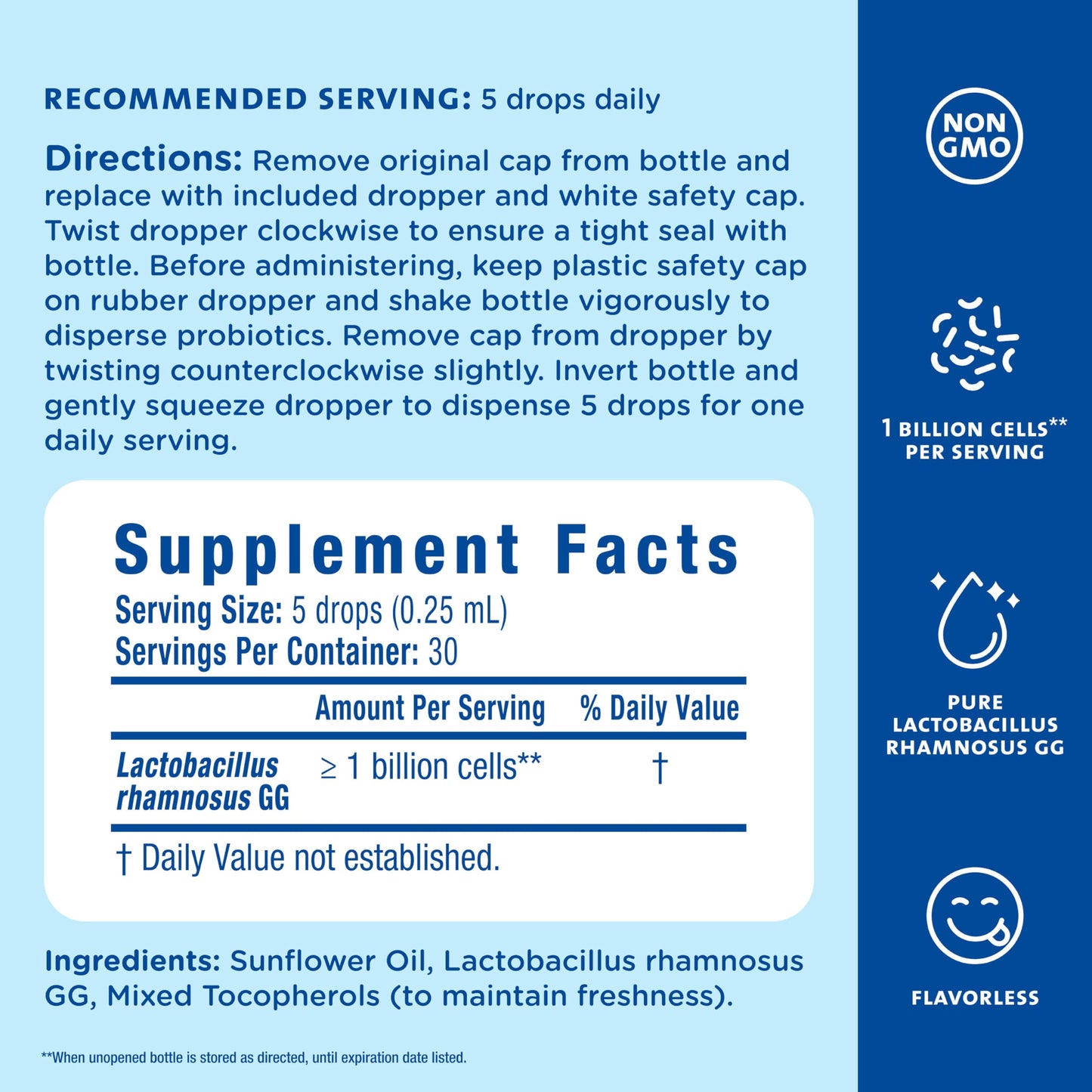 Mommy's Bliss Baby Probiotic Drops, Daily Gas, Constipation, and Colic Symptom Relief + Immune Support, Newborns & Up, 0.34 Fl Oz (30 Servings)