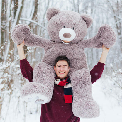 HollyHOME 6ft Teddy Bear Giant Teddy Bear Stuffed Animal with Embroidered Paws Holiday Valentine's Toy Gift for Girlfriend Kids 72 inches Brown