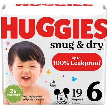 Huggies Size 1 Diapers, Snug & Dry Newborn Diapers, Size 1 (8-14 lbs), 38 Count, Packaging May Vary