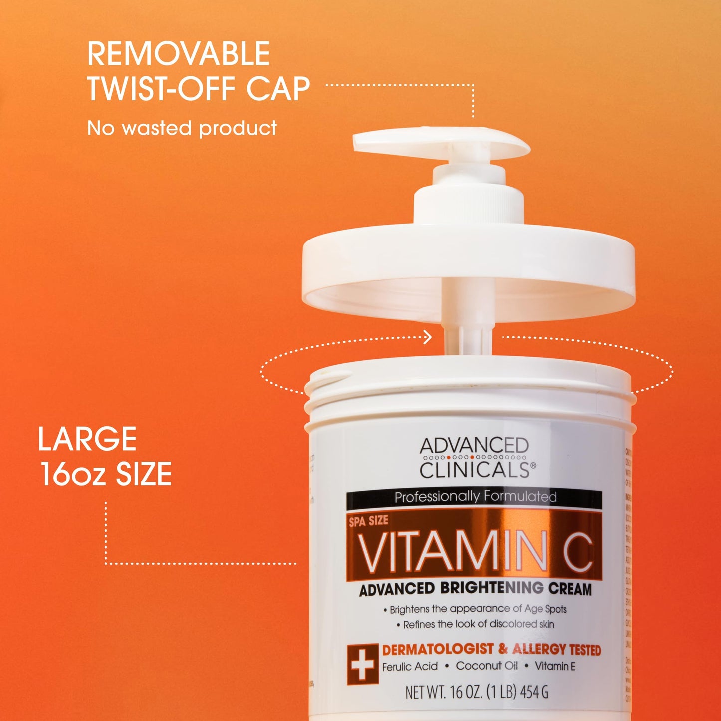 Advanced Clinicals Retinol Body Lotion & Face Moisturizer | Visible Anti Aging Skin Care Retinol Body Cream For Women & Men Targets Look Of Fine Lines, Wrinkles, & Crepe Looking Dry Skin, 16 Ounce
