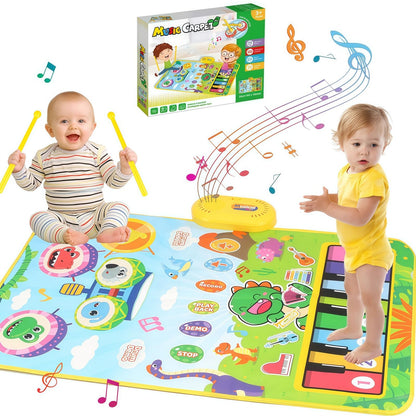 Baby Toys for 0-6 Months, Dinosaur Musical Mat Montessori Sensor Toys 1 Year Old，Easter Basket Stuffers Gifts for 2 3 4 Year Old Toddler Boys Girls