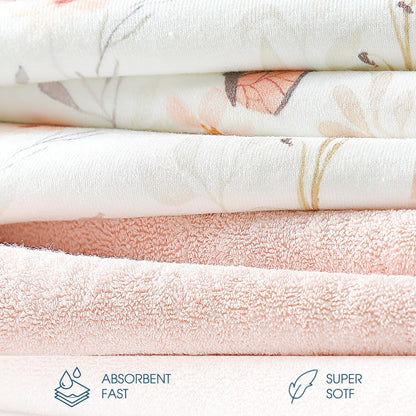 GRSSDER Baby Hooded Towel 2 Pack for Newborn, Super Soft Bath Towels with Original Design, Ultra Absorbent Knit Terry, Large Toddler Towels with Hood for Girls, Shower Gifts for Infant, 34"x 34"