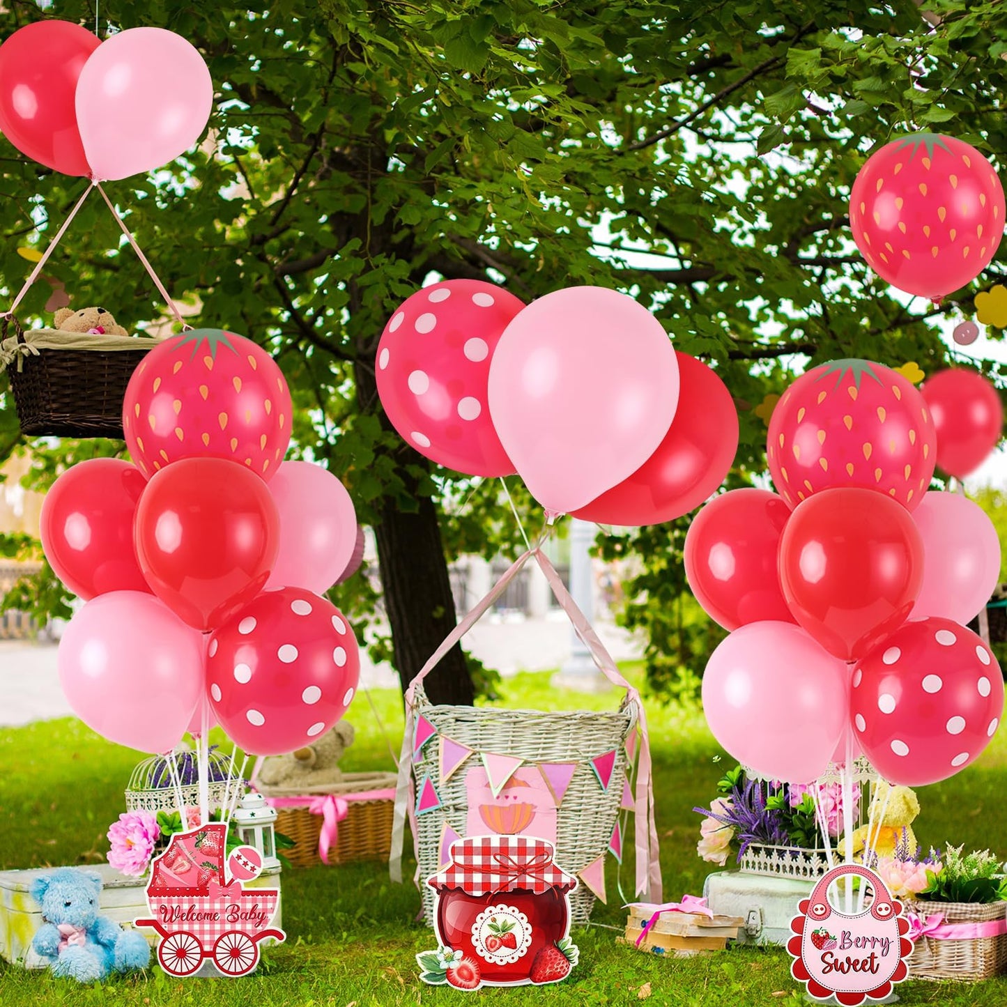4 Sets Balloon Stand Kit for Table Bear Baby Shower Tables Centerpieces with Balloon Boy Baby Shower Decorations for Bear Theme Gender Reveal Birthday Party Table Decorations Supplies (Brown Bear, 4)