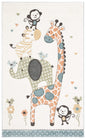 SAFAVIEH Carousel Kids Collection Accent Rug - 4' x 6', Ivory, Animal Design, Non-Shedding & Easy Care, Ideal for High Traffic Areas for Boys & Girls in Playroom, Nursery, Bedroom (CRK120A)
