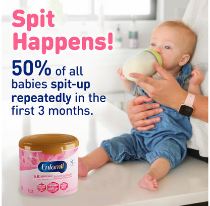 Enfamil A.R. Baby Formula, Added Rice Starch Formula to Reduce Reflux & Spit-Up, DHA for Brain Development, Probiotics to Support Digestive & Immune Health, Baby Milk, 19.5 Oz