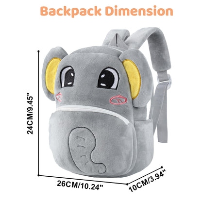 MICHLEY Toddler Backpack Plush Animal SchoolBag Cartoon Girls Travel Bag Mini Baby Daypack for Kids Kindergarten Pre School Bags, Cow