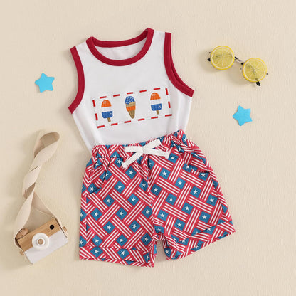 Baby Boy Summer Clothes Striped Tank Tops Camisoles and Shorts Newborn Boys Spring Summer Outfit