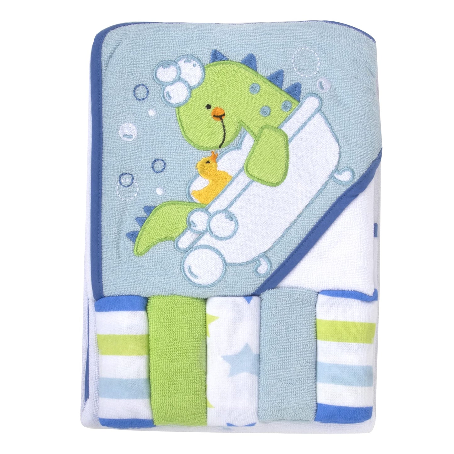 Baby Hooded Towel and Washcloth Set for Infants, Boys and Girls 6-12 Months (Mommy's Mermaid)