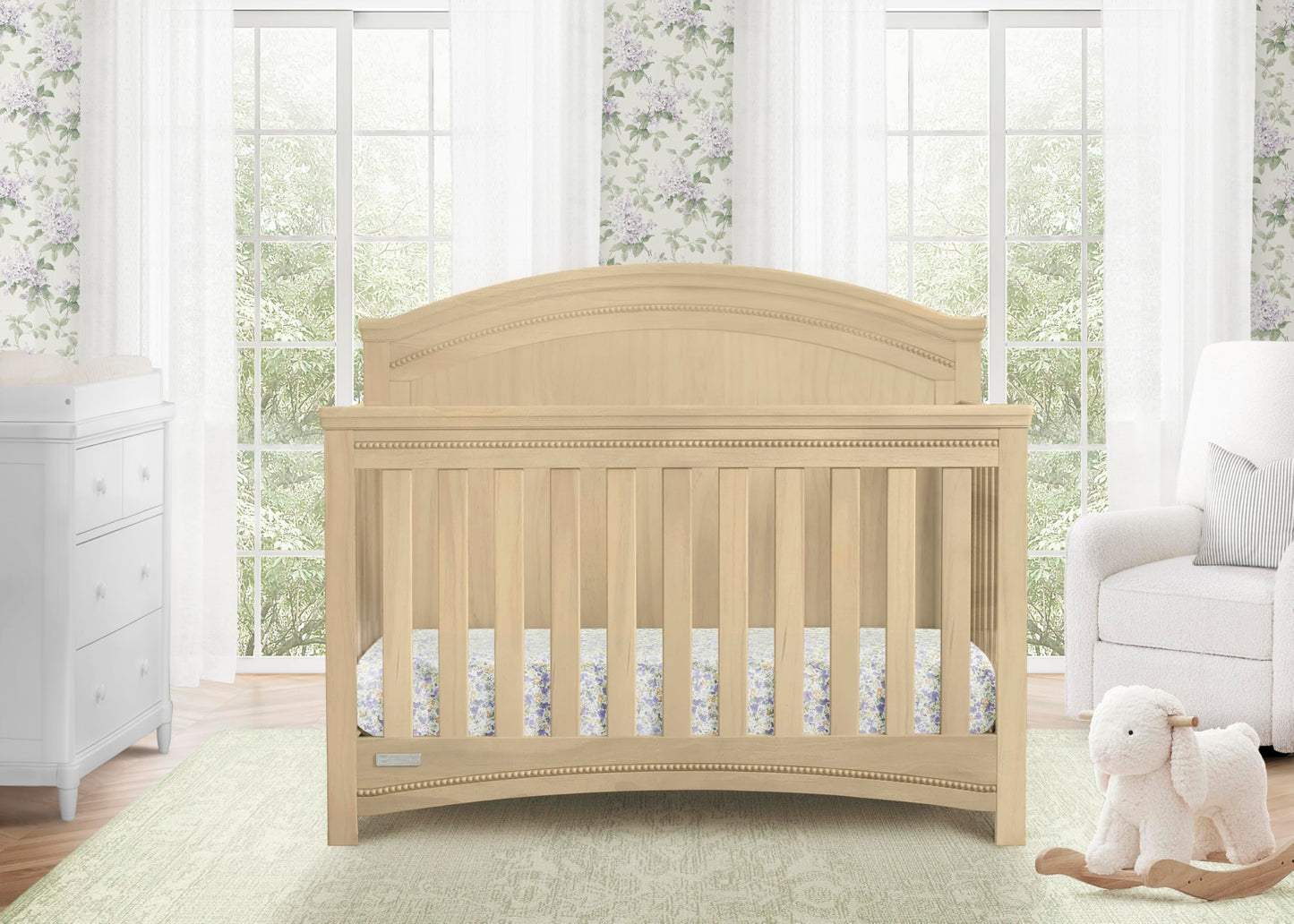 Delta Children Simmons Kids SlumberTime Emma Convertible Crib N More, Grey