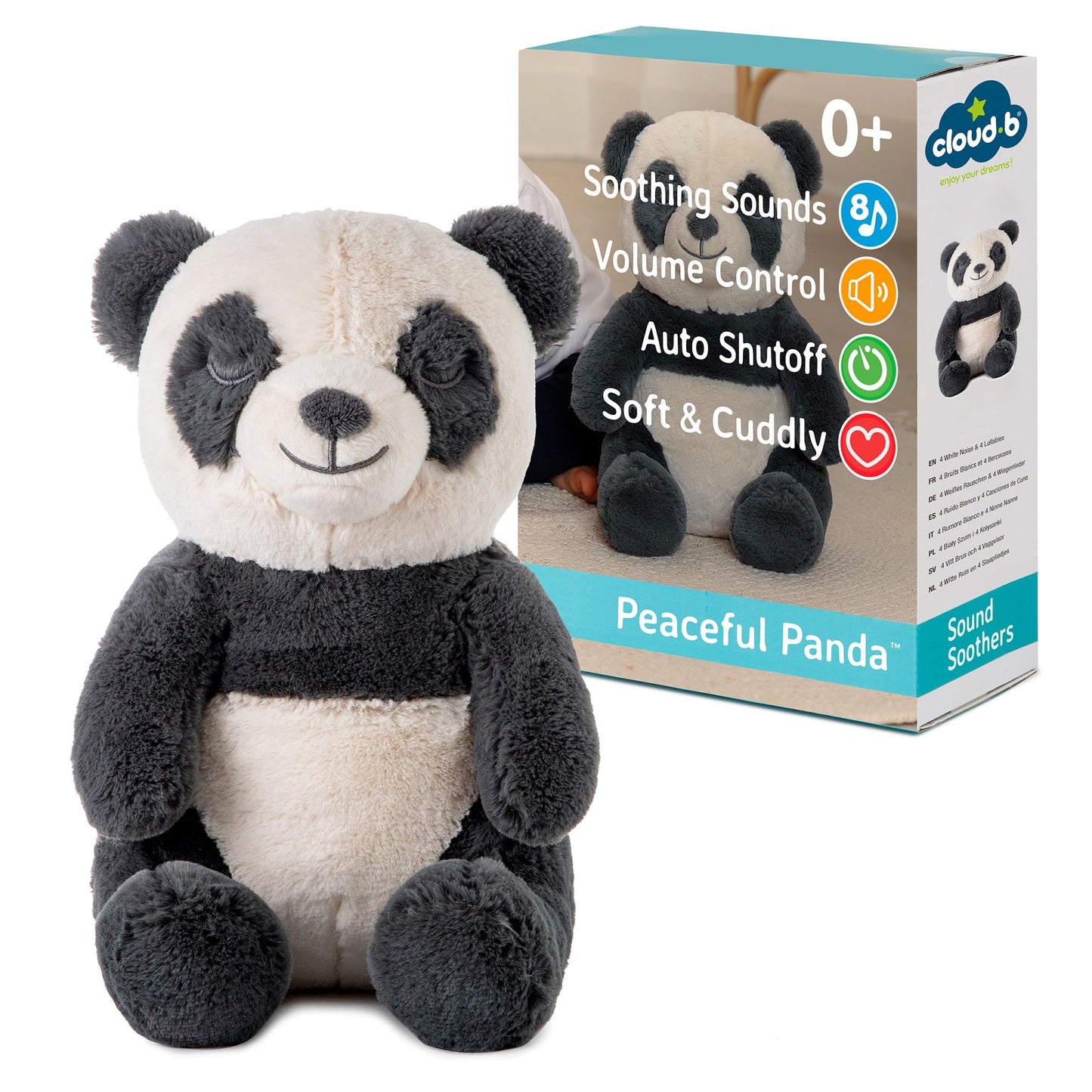 Cloud b Sound Machine with White Noise Soothing Sounds | Cuddly Stuffed Animal & Nomadic Nightlight | Record Parent Voice | Adjustable Settings & Auto-Shutoff | LoveLight™ Buddies - Drake The Dragon™