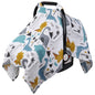 Rquite Car Seat Cover, Muslin Cotton Infant Car Seat Canopy, Breathable Baby Carrier Cover, Summer Stroller Sun Shade, Flower