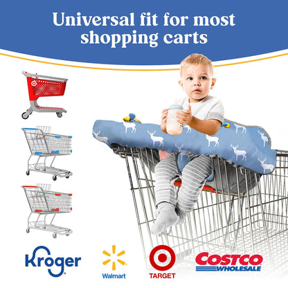 Shopping Cart Cover for Baby PILLANI, High Chair Cover for Restaurant Seat, Grocery Cart Cover for Baby Girl and Boy, Cotton Buggy Covers for Babies, Toddler Shopping Cart Cover