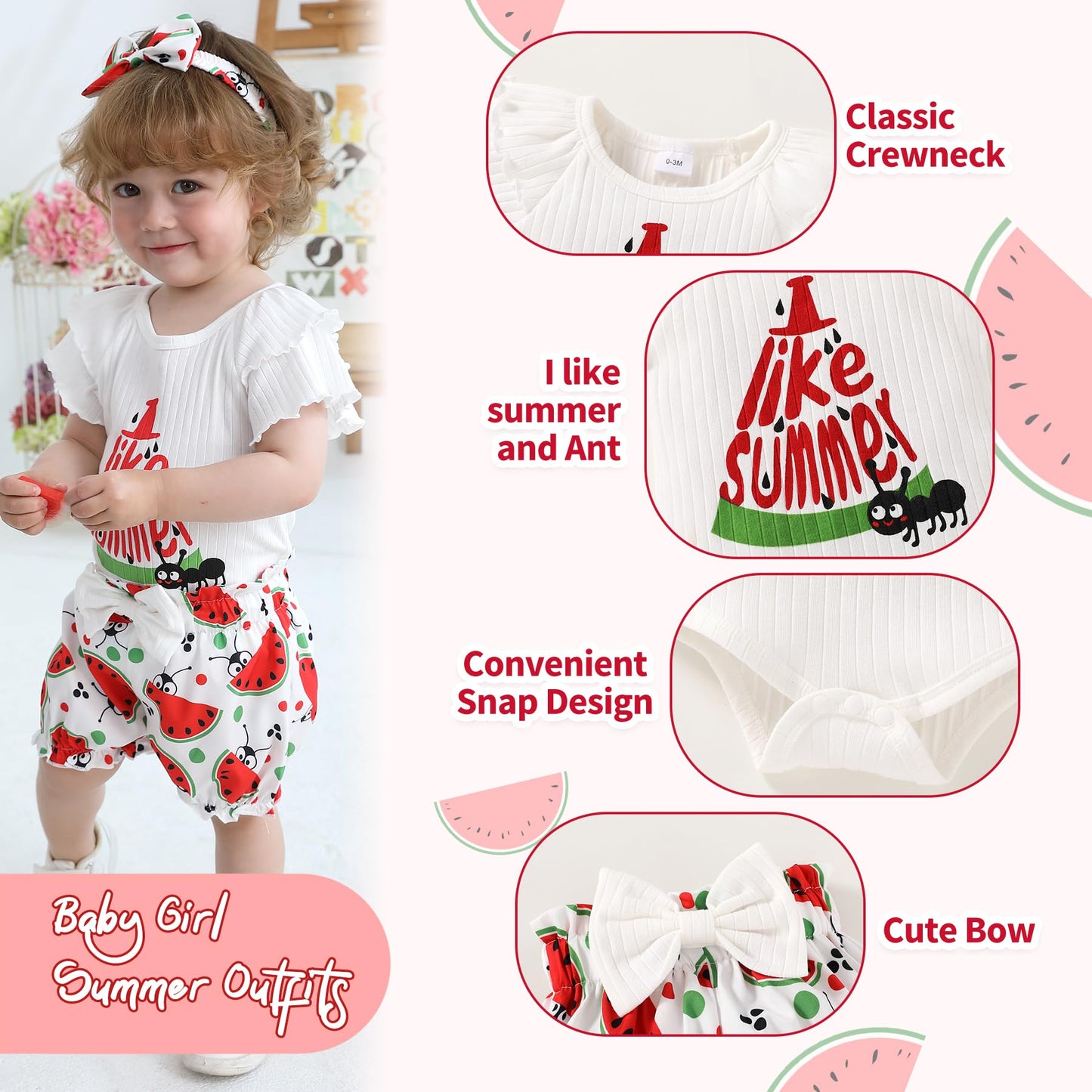 YOUNGER TREE Newborn Infant Baby Girl Clothes Romper Shorts Set Floral Summer Outfits Cute Baby Girl Clothing