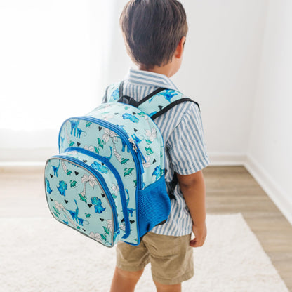 Wildkin 12-inch Kids Backpack – Padded, Adjustable, Ideal for Daycare & Travel - Trains, Planes, and Trucks
