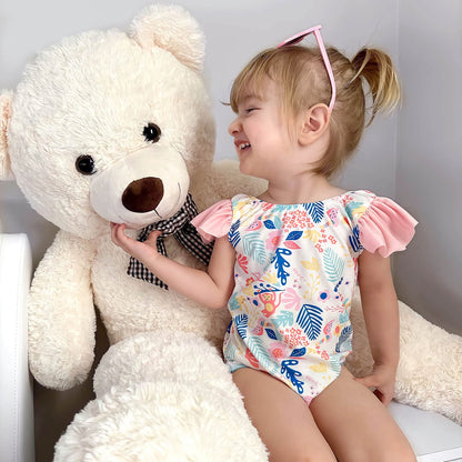 MaoGoLan Giant Big Teddy Bear 4 Feet 47 inch Life Size Tan Plush Bear Brown Stuffed Animal for Children Boyfriend