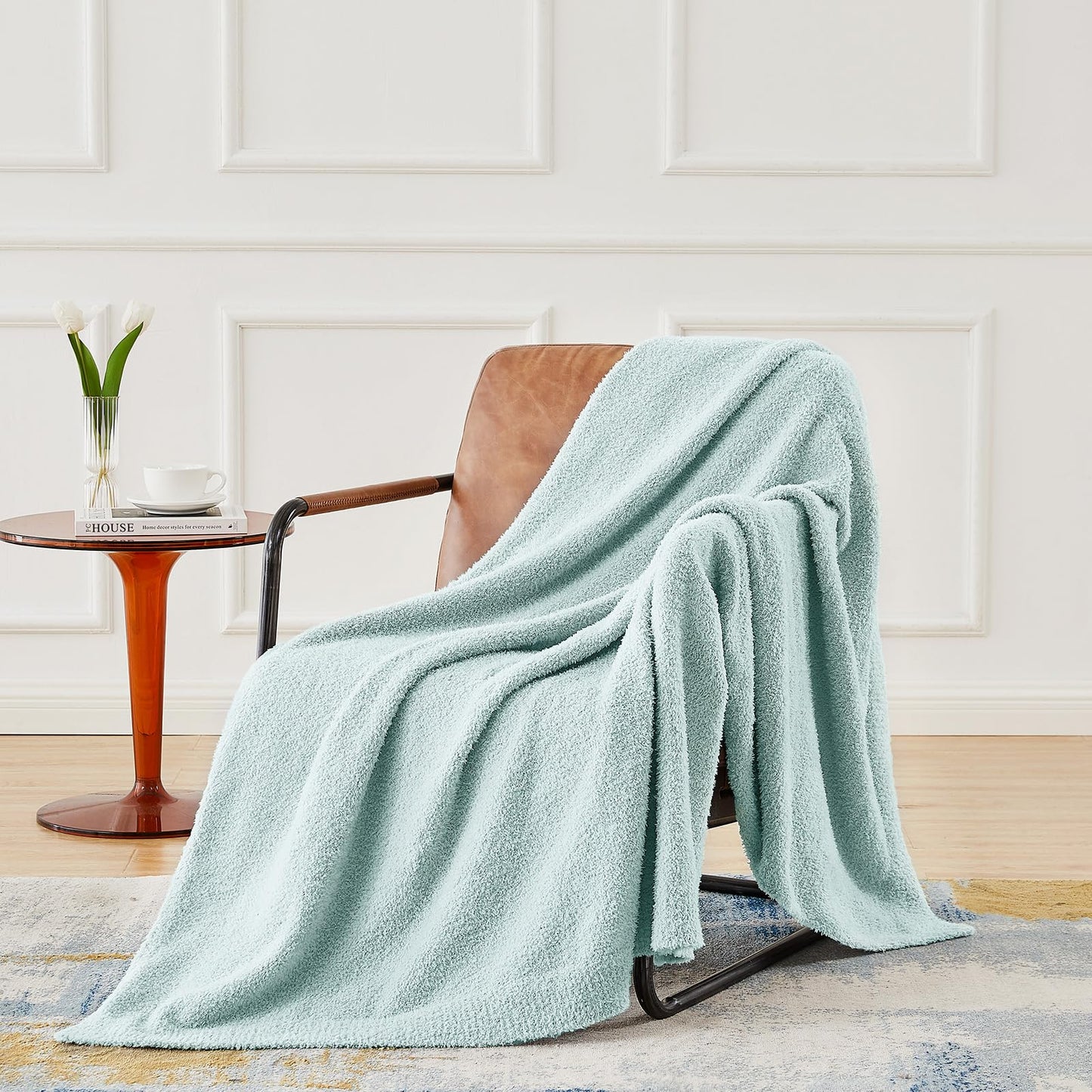 CYMULA Kids Blanket for Boys Girls 30x40 inches, Soft Cozy Fuzzy Swaddle Throw Blanket for Crib Stroller, White