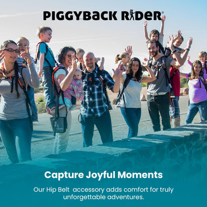 Piggyback SCOUT Toddler Carrier Backpack Deluxe - 6 Piece Set: Hip Belt, Carry Bag, Side Pocket, Mud Flap, Water Bottle & Selfie Stick Holders - For Ages 2-4 (Under 50 lbs) - Hiking & Travel