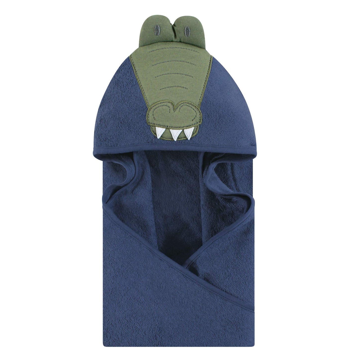 Hudson Baby Unisex Baby Cotton Animal Face Hooded Towel, Pretty Elephant, One Size