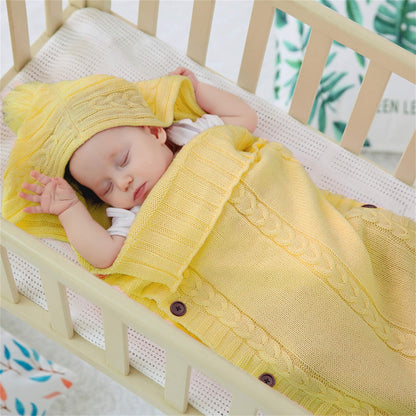 XMWEALTHY Newborn Baby Wrap Swaddle Blanket Knit Sleeping Bag Receiving Blankets Stroller Wrap for Baby(Dark Gray) (0-6 Month)
