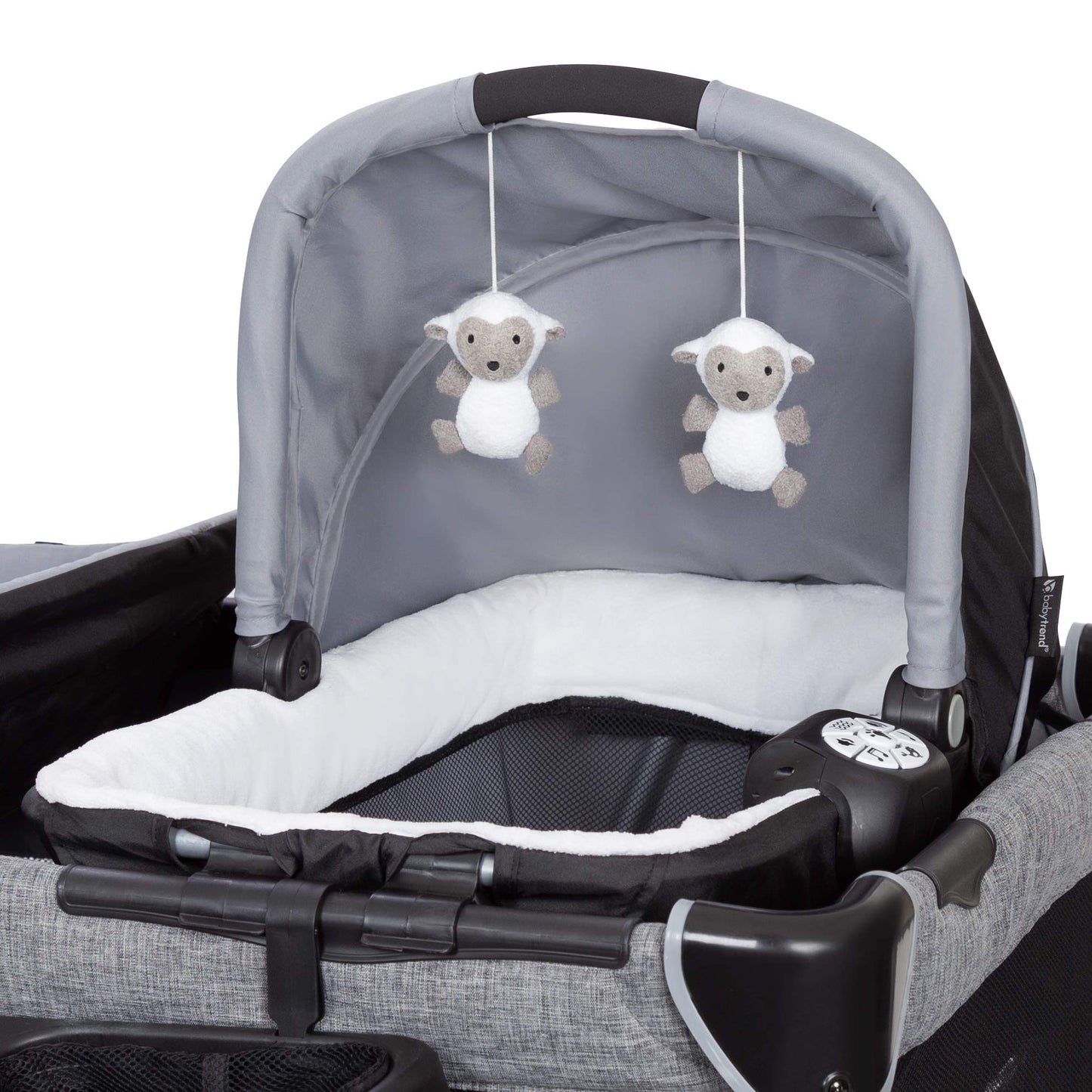 Baby Trend Lil’ Snooze™ Deluxe III Nursery Center® Playard for Twins, Cozy Grey