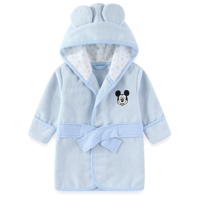 Disney Baby Winnie the Pooh Mickey Minnie Mouse Boys Girls Terry Hooded Towel Bathrobe with Ears One Size