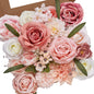 Serwalin Pink Artificial Flowers, Silk Fake Flowers for DIY Wedding Bridal Bouquets, Wedding Cake Flowers for Table Centerpieces Baby Shower Birthday Party Home Decorations