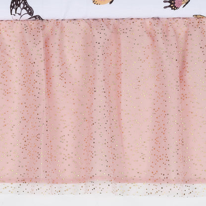 Lambs & Ivy Butterfly Dreams Pink/Gold 3-Piece Nursery Baby Crib Bedding Set