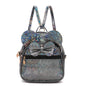KL928 Girls Bowknot Polka Dot Cute Mini Backpack Small Daypacks Convertible Shoulder Bag Purse for Women