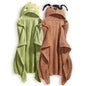 Hooded Baby Towels Boy for 0-6 Years, 50"x 32" Extra Large Toddler Bath Towels with Hood for Boys & Girls, 2-Pack Absorbent Thick Soft Gift for Kids Yellow Lion & Orange Monkey