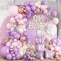 Sage Green Baby Shower Decorations,Boho Greency Neutral Balloon Arch with Oh Baby Balloon Banner Green Gold Balloons For Boy Girl Woodland Baby Shower Birthday Party Supplies