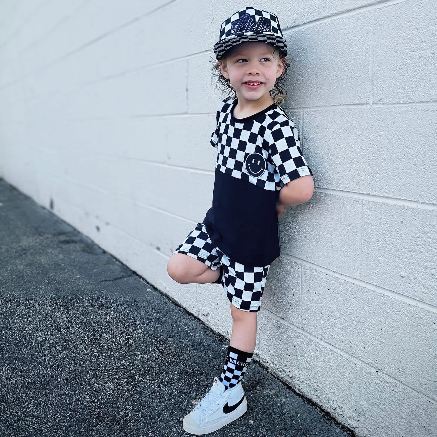 Toddler Baby Boy Summer Clothes Set Short Sleeve Checkered Tops & Shorts Novelty Color Block Outfits