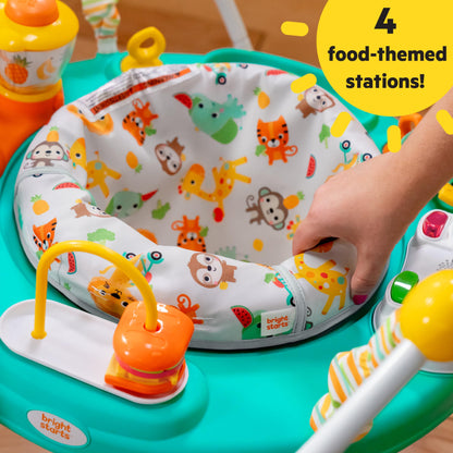 Bright Starts Bounce Bounce Baby 2-in-1 Activity Center Jumper & Table - Playful Pond (Green), 6 Months+