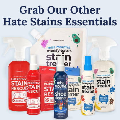 Miss Mouth's Messy Eater Stain Treater Spray - 4oz 2 Pack Stain Remover - Newborn & Baby Essentials - No Dry Cleaning Food, Grease, Coffee Off Laundry, Underwear, Fabric