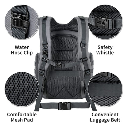 SHARKMOUTH Diaper Bag Backpack for Dad and Mom, Military Molle diaper Pack with Insulated Bottle Holders and Wipe Pocket