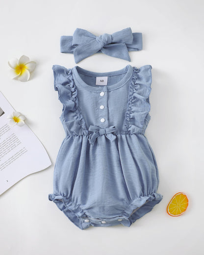 Renotemy Newborn Infant Baby Girl Clothes Rompers Summer Jumpsuits Short Sleeve Romper Infant Baby Clothes Girl