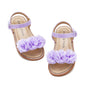 Felix & Flora Toddler Girls Sandals Soft Rubber Flats Summer Baby Flower Girl Shoes.