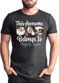 Customized DAD Shirt, Father's Day Shirt with Kids Names and Photos, Dad Birthday Gifts from Daughter Son Wife White