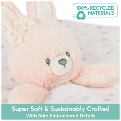 GUND Baby Sustainably Soft Puppy Lovey, Stuffed Animal Plush Blanket Made from 100% Recycled Materials, for Babies and Newborns, Blue/Cream, 10”