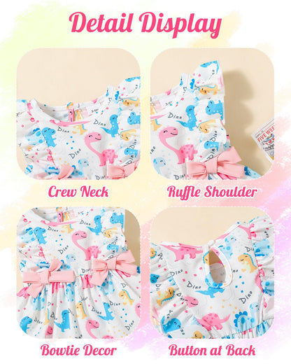Mioglrie Baby Girl Dress Summer Girl Clothes Infant Outfits Ruffle Sleeveless Sundress Playwear Cute Dresses for Girls