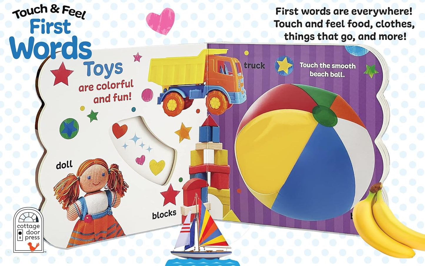 Touch & Feel First Words: Baby & Toddler Touch and Feel Sensory Board Book