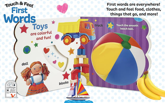 Touch & Feel First Words: Baby & Toddler Touch and Feel Sensory Board Book