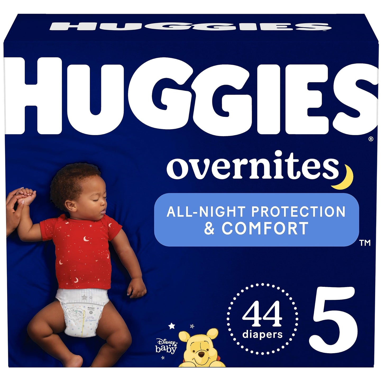 Huggies Size 5 Overnites Baby Diapers: Overnight Diapers, Size 5 (27+ lbs), 100 Ct (2 Packs of 50)