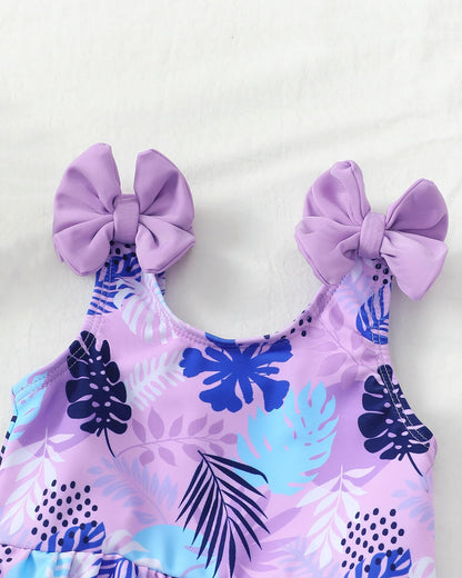 Mioglrie Baby Infant Swimsuit Girl Toddler Bathing Suit Girl Summer Beach Bikini Tankini Swimwear Hat 3-24 Months 2t-5t