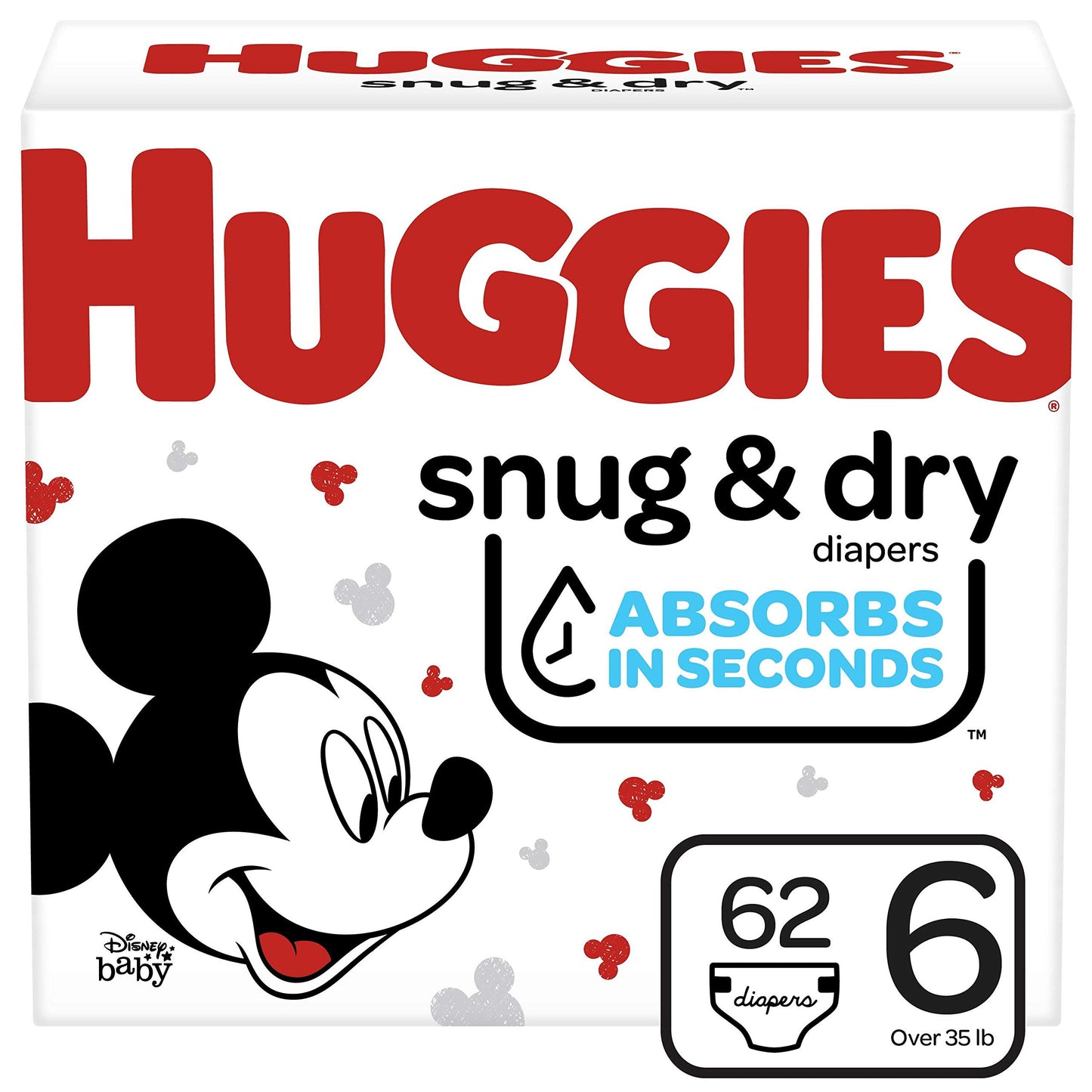 Huggies Size 1 Diapers, Snug & Dry Newborn Diapers, Size 1 (8-14 lbs), 38 Count, Packaging May Vary