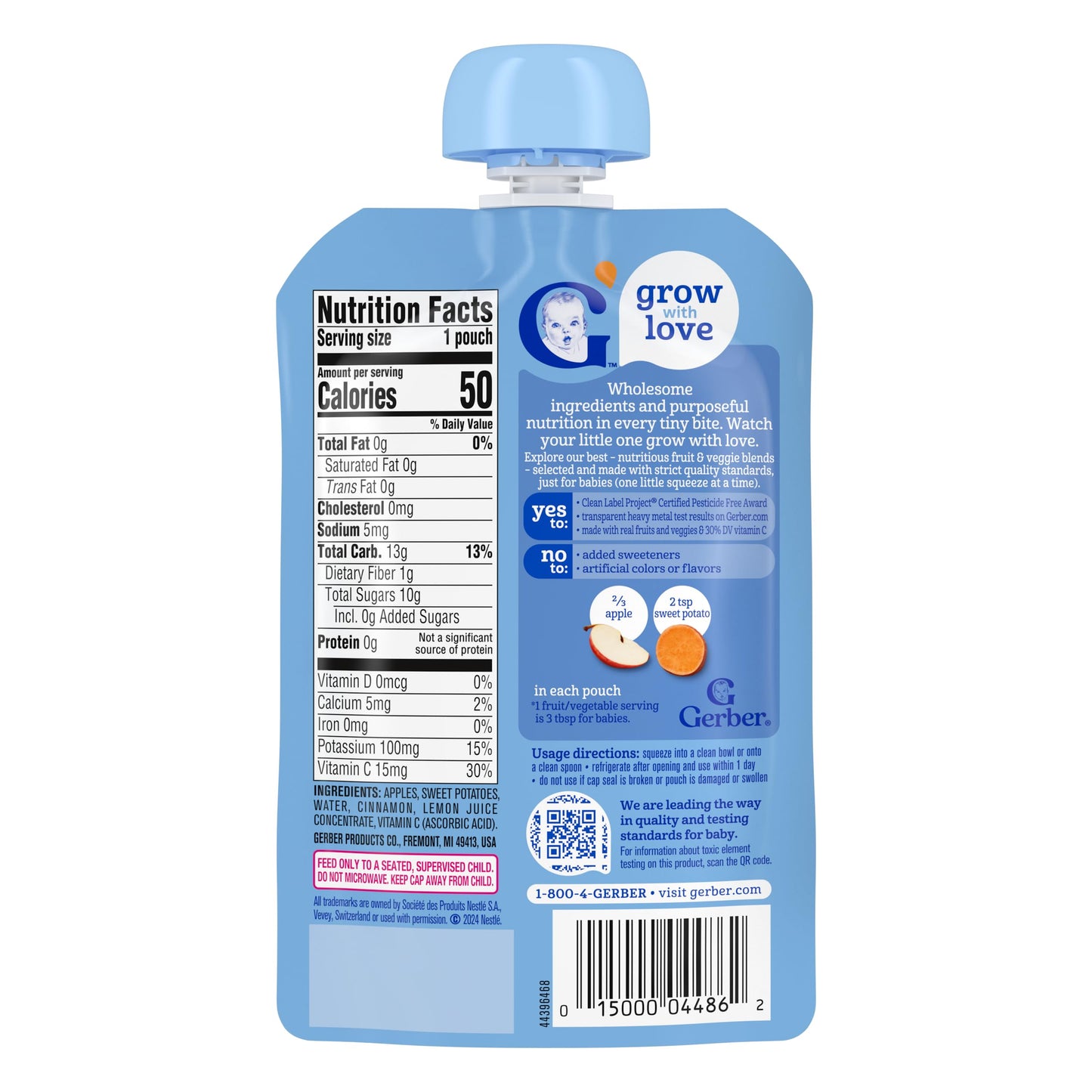 Gerber Baby Food Pouches, Toddler 12+ Months, Assorted Fruit Variety Pack, 3.5 Ounce (Set of 18)