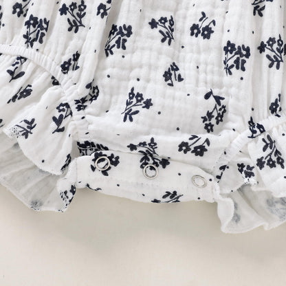 Happy Town Newborn Baby Girl Clothes Infant Summer Romper Sleeveless Floral Cute Outfits One Piece Jumpsuit Bodysuit