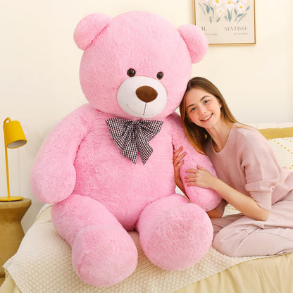 MaoGoLan Giant Big Teddy Bear 4 Feet 47 inch Life Size Tan Plush Bear Brown Stuffed Animal for Children Boyfriend