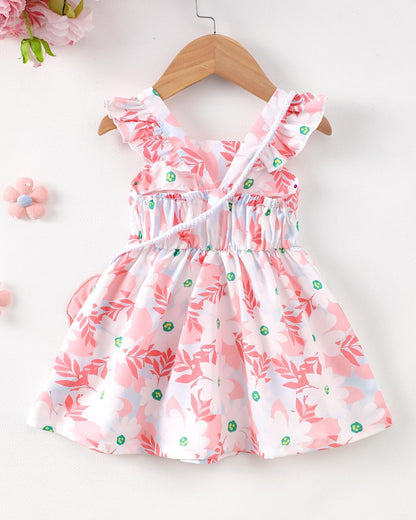 Mioglrie Baby Girl Clothes Newborn Dress Summer Toddler Girls' Clothing Casual Sundress with Cute Bag Infant Outfits