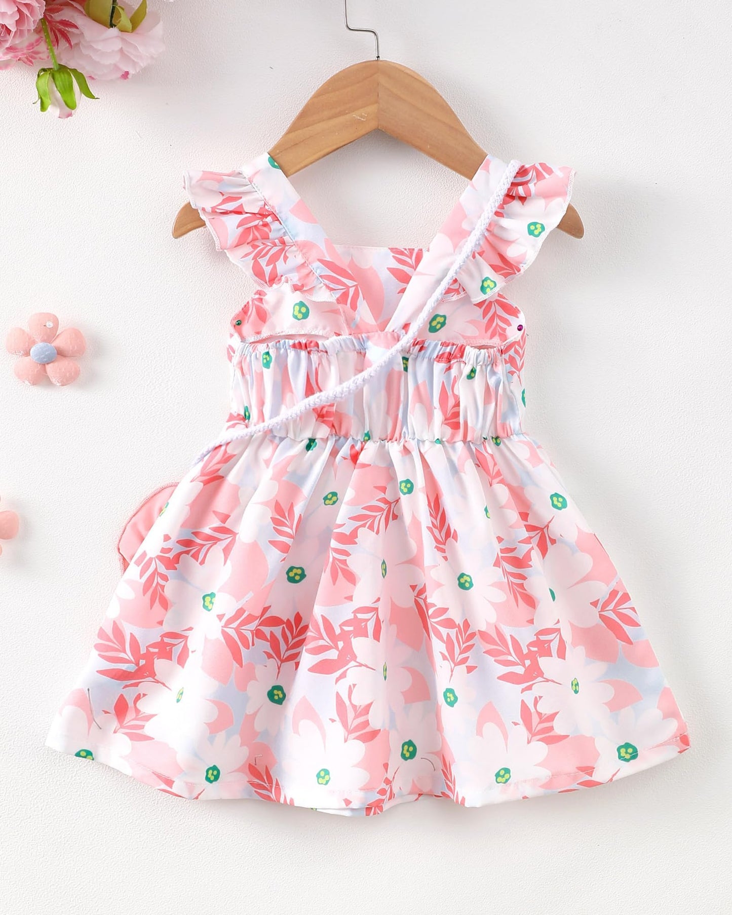 Mioglrie Baby Girl Clothes Newborn Dress Summer Toddler Girls' Clothing Casual Sundress with Cute Bag Infant Outfits