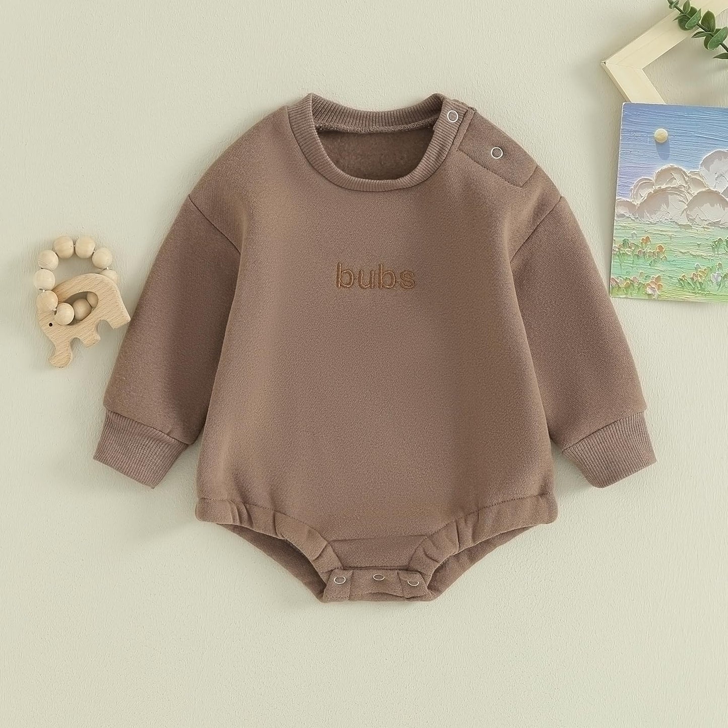 VISGOGO Newborn Infant Baby Boy Girls Oversized Romper Little Dude Sweater Onesie Coming Home Outfit Neutral Clothes